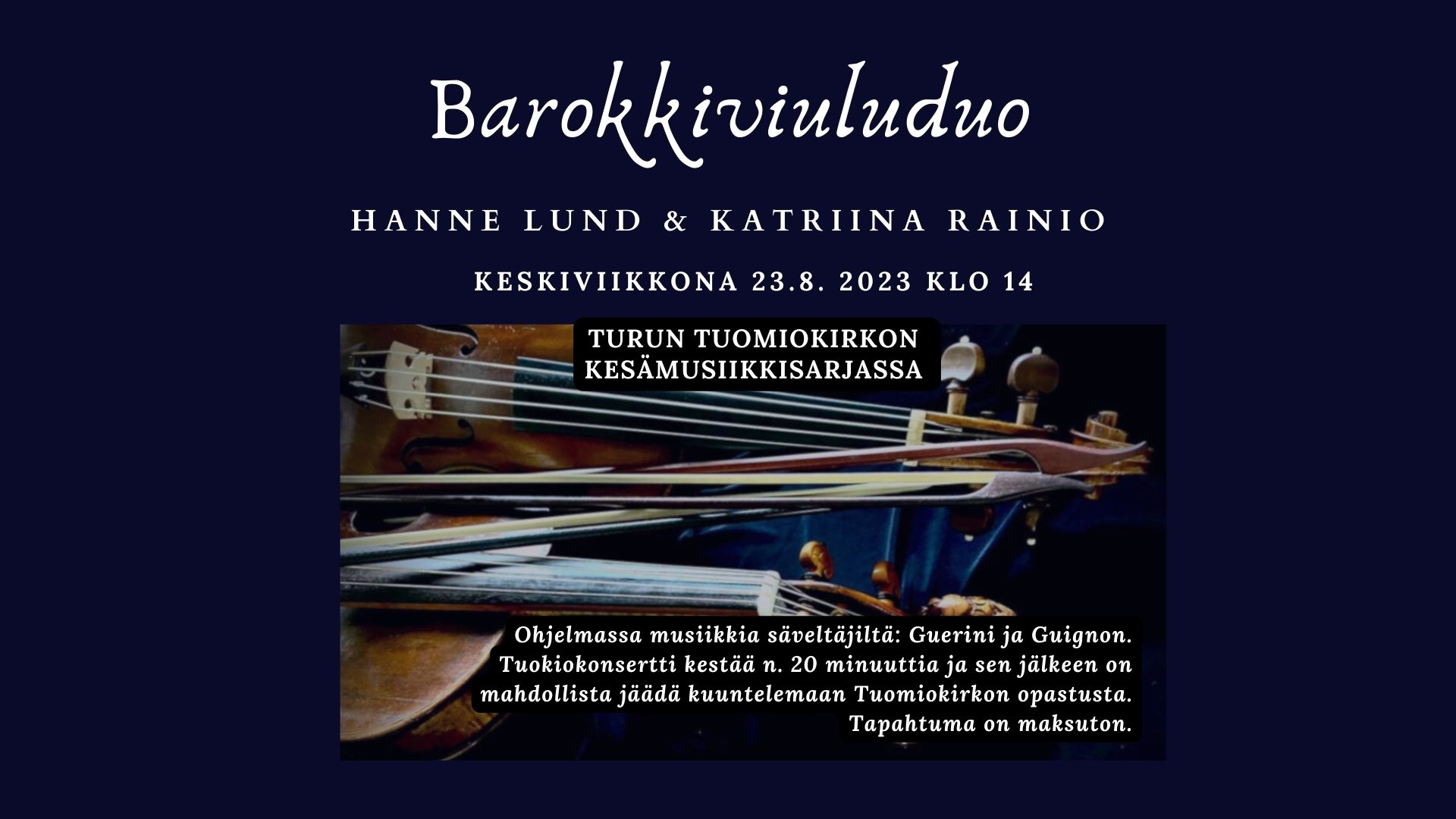 Turun Tuomiokirkon Kesämusiikki-sarja 2023